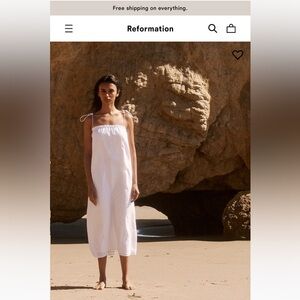 NWOT - Reformation Janet Linen Dress